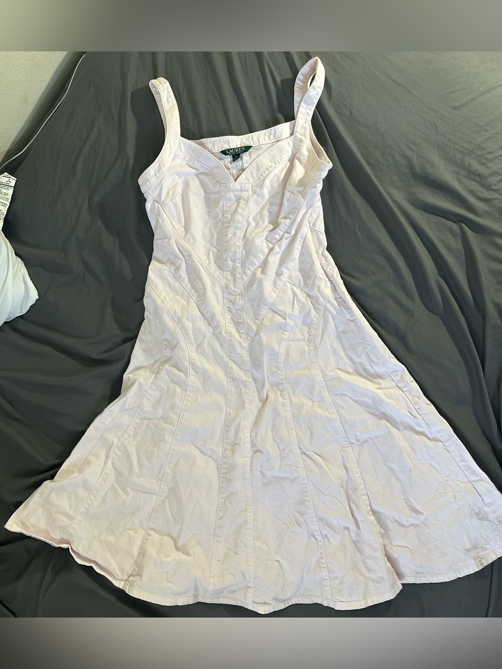 Ralph Lauren Cream Sleeveless Midi Dress